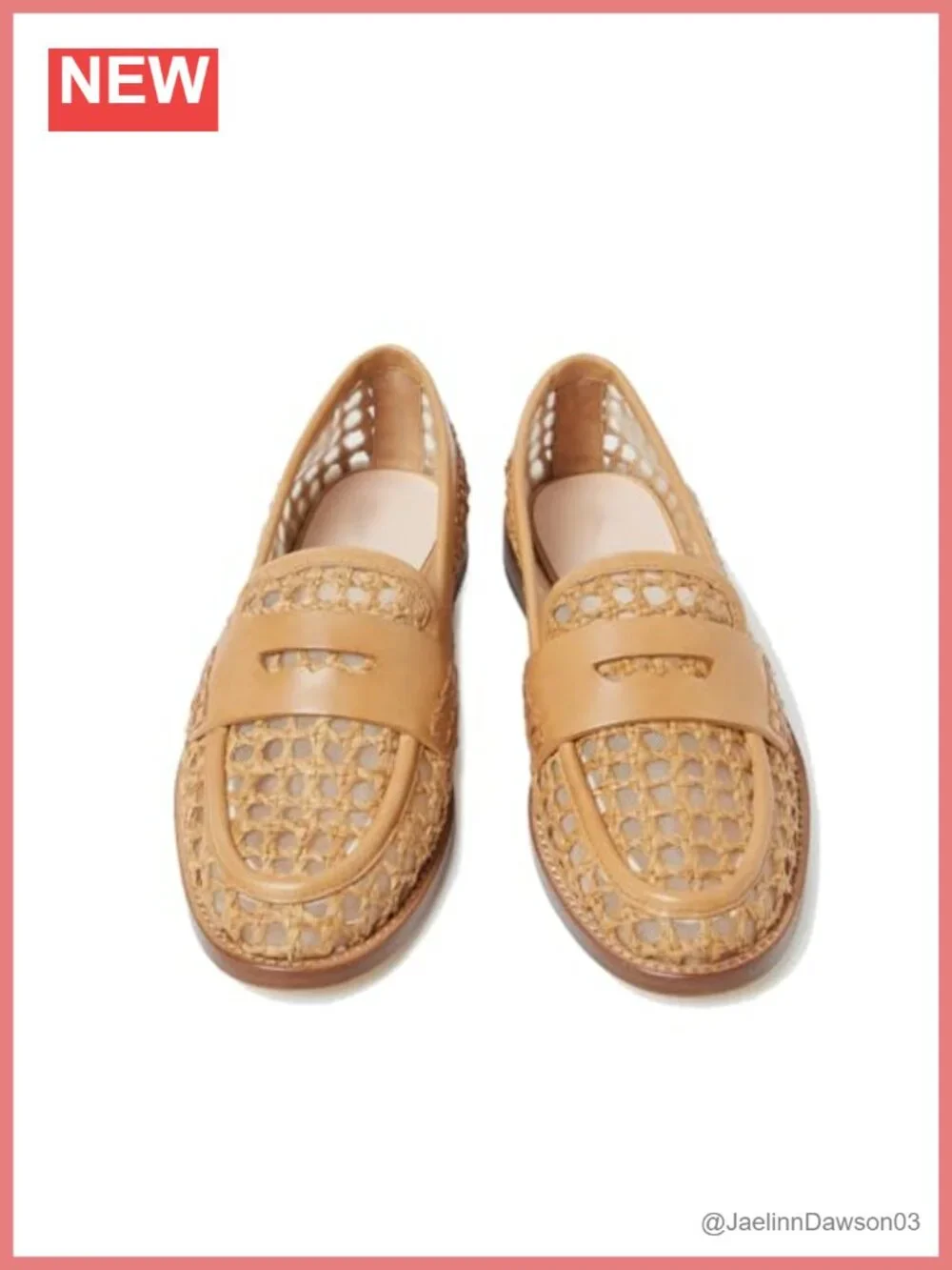 Woven Raffia Penny Loafers Slip-On Flats Womens Round Toe Padded